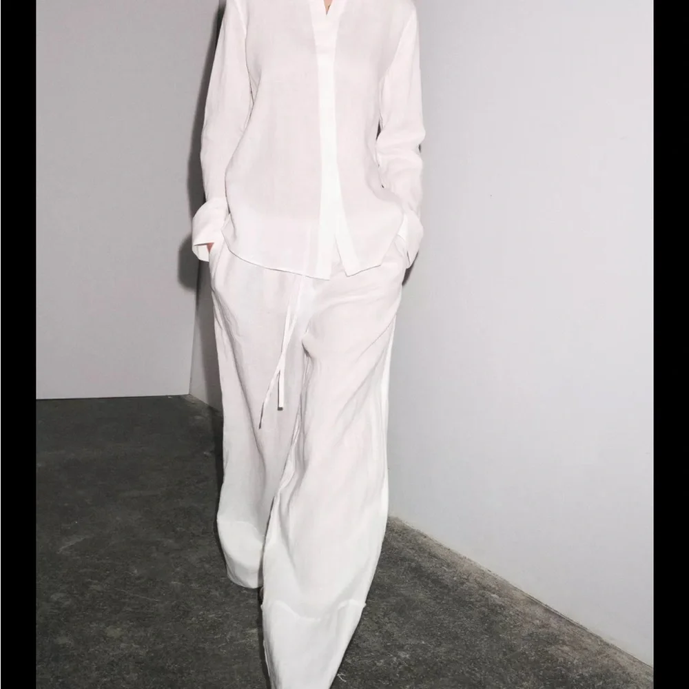 100% linen Palazzo pants Zw collection